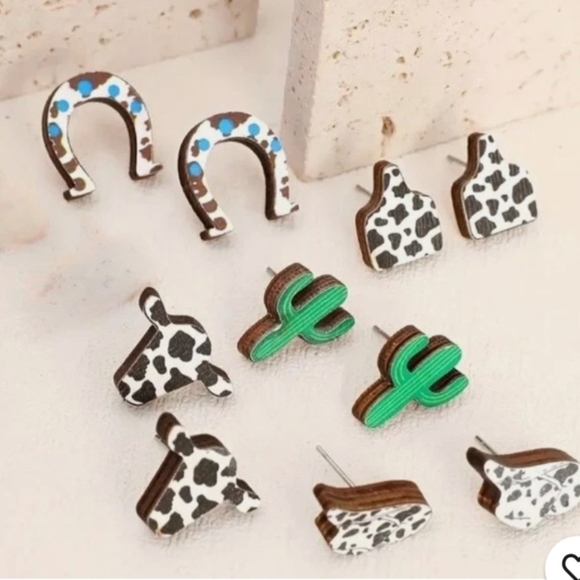 Cow Print Earrings Fun Jewelry Just For You - Picture 1 of 4